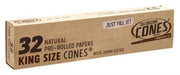The Original Cones KING SIZE Natural Papercones 32